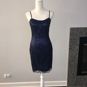 Vintage INXS Navy Blue Dress